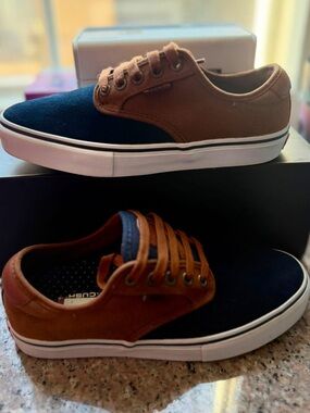 Vans Two-Tone Canvas & Suede Low-Top Sneakers - Brown/Blue